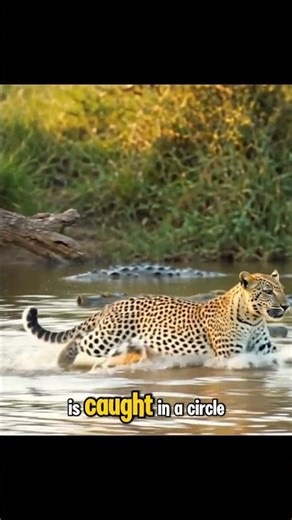 "Leopard Trapped by Nile Crocodiles | Survival in the Wild 🐆🐊" #animals