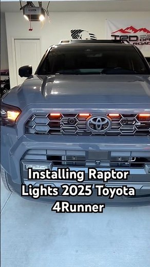Installing Grille Amber Raptor Lights 6gen 2025 Toyota 4runner. #toyota #fyp #4runner #diy #shorts