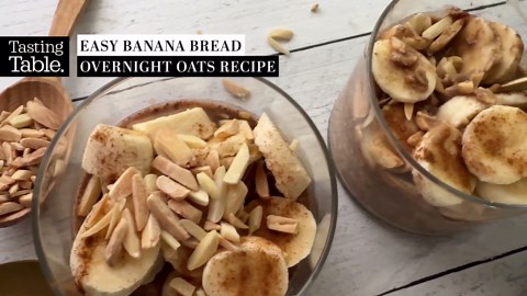 Easy Banana Bread Overnight Oats Recipe