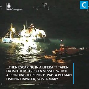 Dramatic night-vision footage captures trawler sinking off Cornwall | Cornwall Live