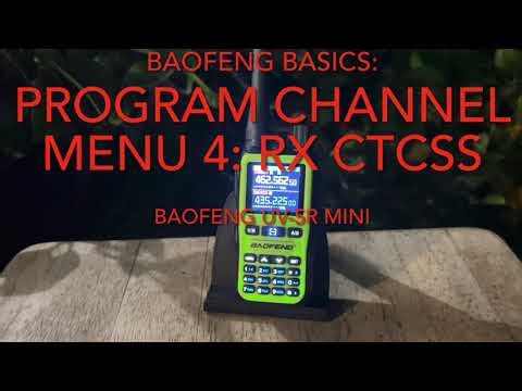 Menu 4: RX CTCSS on the #Baofeng #UV5R Mini #EDC #Ham #GMRS