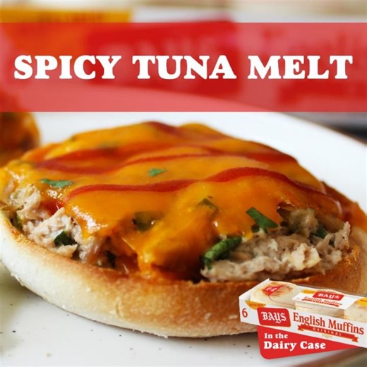 9.8K views · 259 reactions | Feeling a little spicy? This tuna melt recipe has a bit of that kick. | Bays English Muffins | Facebook