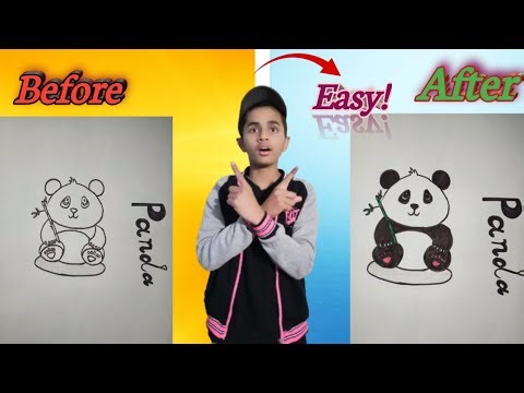 How to Draw a Cute Panda Step by Step | Panda Drawing and Coloring for Kids
