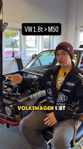 Brett | Mr. Grease on Instagram: "Volkswagen 1.8t > M50. 1.8t swapping my already m50 swapped e30 was met with some upset people saying some very fun things. The m50 is great don’t get me wrong, but I think they belong is a bigger chassis like an e36… like what they came in haha. At the end of the day, I make the content for fun, exciting stuff, I’m not excited by the m50 so the content will suffer. What do you guys think? • #bmw #VW #18t #20vturbo #07k #driftcar #engineswap #drifting #volkswage