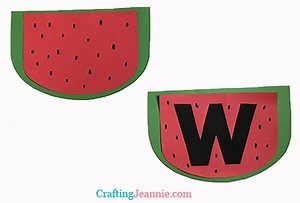 Paper Watermelon Craft (Free Template) - Crafting Jeannie
