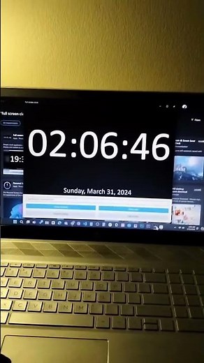 Full Screen Night Clock for Windows laptop and PC #windows #pc #windowstheme