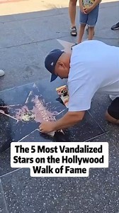 2.8M views · 4.1K reactions | The 5 most vandalized celebrities on Hollywood’s Walk of Fame stars #usa #celebrity #hollywood #famous #actor #celebrities | Fame Files | Facebook
