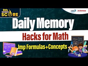 Daily Memory Hacks for Math | Imp Formulas + Concepts | SCORE 2025 Preparation | ‪@SriChaitanyaEdu‬