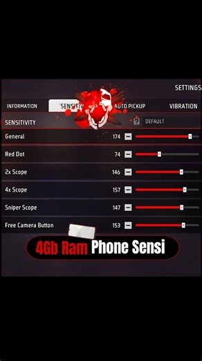 4gb ram best sensitivity settings👿6gb ram sensitivity🌚8gb ram sensitivity free fire👿