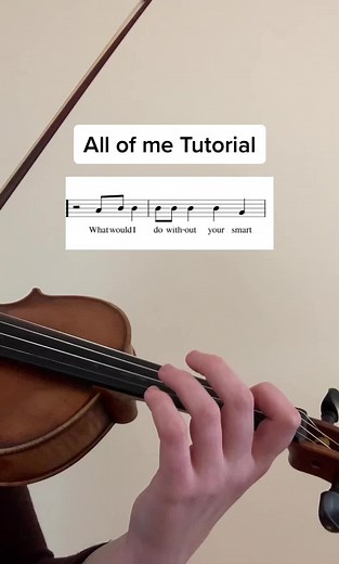 Learn All of Me on Violin - Tutorial