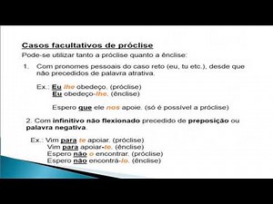 Videoaulas ITnerantes: Colocação Pronominal - PRTG04 Prof. José Maria (Aula 01)