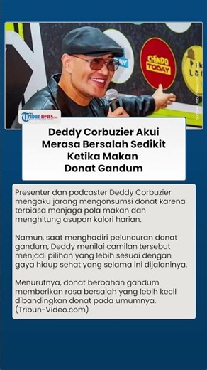 Deddy Corbuzier Soal Donat Gandum: Makan Lebih Nikmat dengan Rasa Bersalah yang Lebih Sedikit