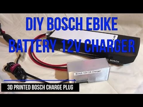 DIY Bosch Ebike Battery 12V Charger with 3D Printed Charge Plug