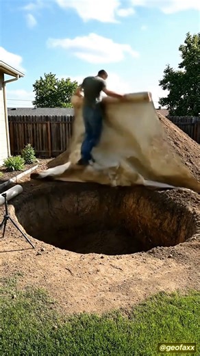 Backyard Pond & Waterfall Build — Full Timelapse! 💧🌿 #shorts