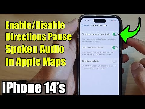 iPhone 14/14 Pro Max: How to Enable/Disable Directions Pause Spoken Audio In Apple Maps