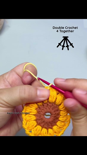 6.8K views · 133 reactions | Crochet stitch dc4tog. #crochet #knitting #dc4tog #diy | August Craft | Facebook
