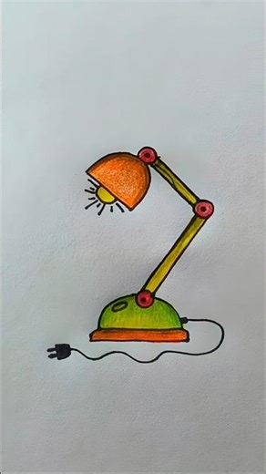 Bulb Drawing With Color Pencil. #art #drawing #shorts