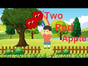 Two Red Apples | Nursary Rhymes and Song For Children | Animated | ‪@Kidslearningzone7275‬