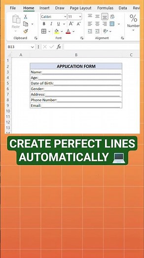 Create Signature Lines in Excel Like a Pro #excel #tutorial