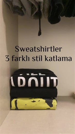 Dolap Düzeni: Sweatshirt ve Tişört Katlama Teknikleri