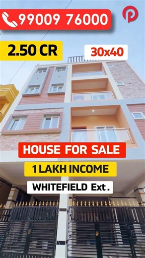 💰1Lakh Income🔥House for sale in Bangalore Whitefield Kadugodi #shorts #realestate #bangalore