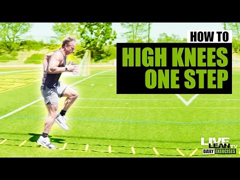 How To Do The AGILITY LADDER HIGH KNEES ONE STEP DRILL | Exercise Demonstration Video and Guide