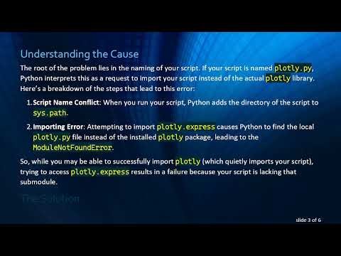 Resolving the ModuleNotFoundError When Importing plotly.express in Python