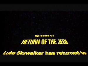 Star War Return Of The Jedi Opening Crawl. Reverse