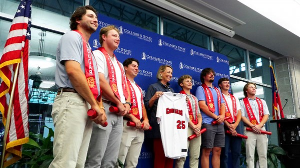Video: Watch as CSU baseball players 'walk off' early with degrees