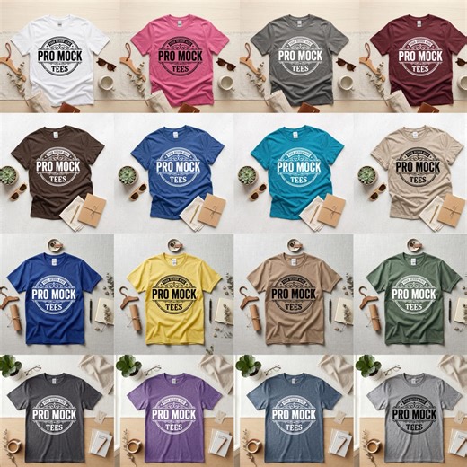 Gildan 64000 T-shirt Mockup Bundle | 65 Colors, 4 Themes, 4 Styles (digital Download) - Etsy