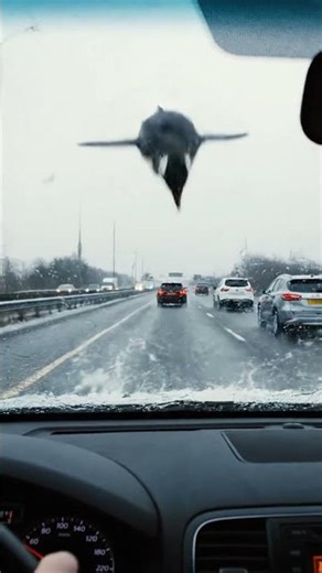 OMG! Penguin EXPLODES out of Van on Wet Highway