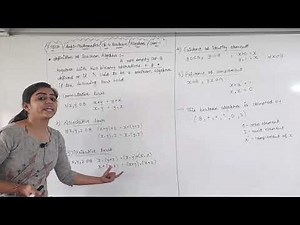 FYBCA | Mathematics | Ch-4 | Part-1 | Boolean Algebra| Sem-1 | By Divya Kathiriya