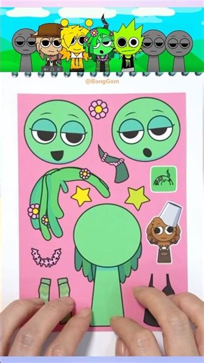 Sprunki Vineria 💚 SPRUNKI Redwood mod Sticker Book 스프런키 스티커 꾸미기 #sprunki