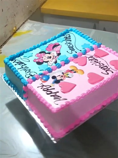 Creative Blue Pink Cake Decorating Ideas