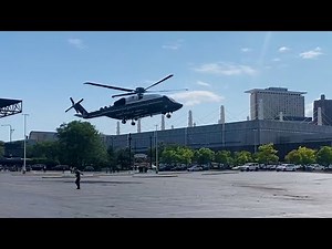Biden takes new model of Marine One helicopter to Chicago for DNC