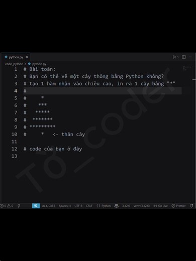 Giải bài tập vẽ cây bằng Python #python #learnpython #laptrinh #pythonprogramming