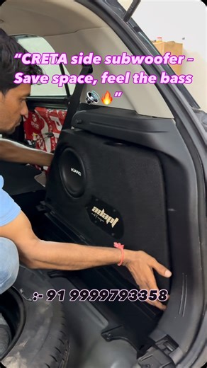 Triveni Car Shingar on Instagram: "Powerful sound without losing space – Side subwoofer for CRETA 🔊 Triveni Car Shingar Gurgaon 📍 📞 9999793358 • CRETA Subwoofer • Side Subwoofer • Bass Upgrade • Diggi Space Safe • Car Music System • Triveni Car Shingar Gurugram • Car Audio Upgrade • Premium Sound System • Subwoofer Installation #trivenicarshingar #trivenicarshingargurgaon #carmodification #subwoofer #subwoofers #subwoofers🔊 #loundsound #bass #musicsystem #gurugram #instadaily #gurgaon #viral