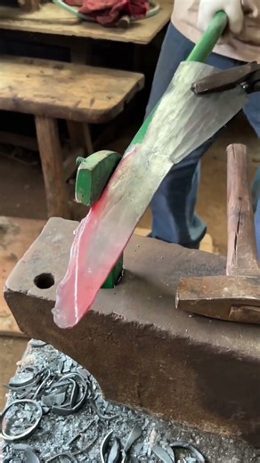 Big Size Knife Production Process From Raw Steel to Final Blade #shorts