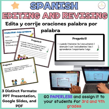 Spanish Editing and Revising | Building Sentences Practice  | STAAR Style