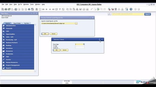 SAP Business One Crystal Reports Preview | Mitul Mehta posted on the topic | LinkedIn