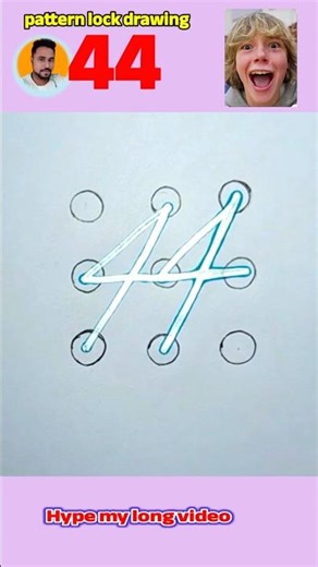 how to draw 44 pattern lock #duet #art