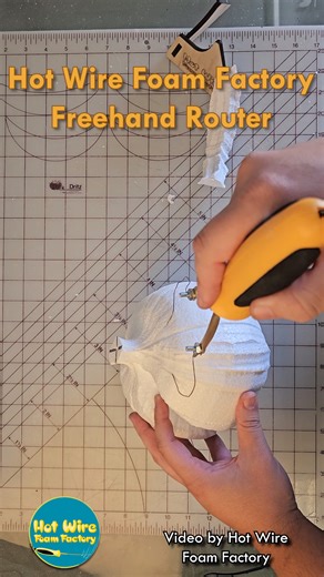 Carve foam into any complex and organic shape with the Freehand Router! The cutting wire bends into any shape, allowing for unparalleled versatility. Great for sculptures and statues, prop making, tabletop gaming terrain, diorama and village displays, and much more. Grab one here: https://hotwirefoamfactory.com/pro-freehand-router-kit-with-single-heat-pro-power-station-k40f-1.html #styrofoam #polystyrene #foamcrafting #propmaking #art #foamart #foamcutter #christmasvillage | Hot Wire Foam Factor