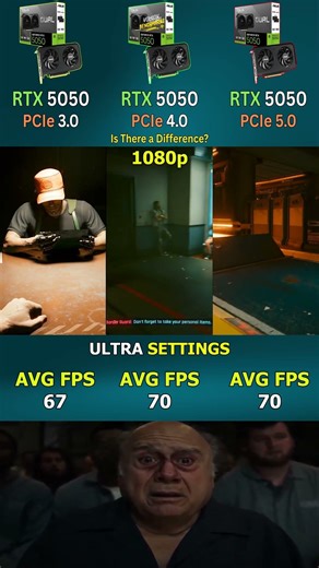 RTX 5050 on PCIe 3.0 vs 4.0 vs 5.0 – Does PCIe Speed Really Affect Gaming? #pcgaming #shorts