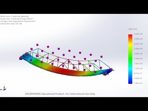 Form Follows Force: Optimizing Bridge Efficiency in SolidWorks using FEA
