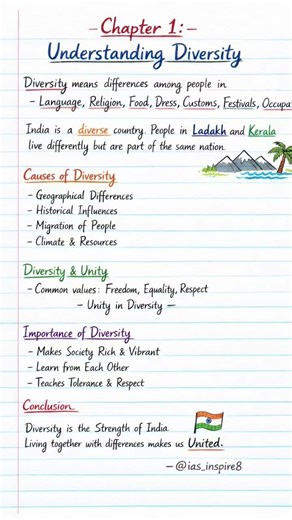 NCERT Class 6 Political Science (Civics) chapter 1 👉 Understanding Diversity‪@IAS_Inspire-i5w‬ #day1