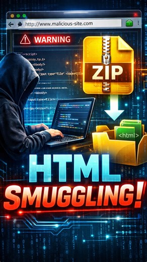 Jacob Swiz on Instagram: "Hacker tactics 101: “HTML Smuggling” This tactic leverages a legitimate HTML file with embedded JavaScript functionality within it that ‘holds’ a malicious payload via web content. Since this file is generated locally, this can evade and even bypass some security solutions like anti virus or EDR. #cybersecurity #computerscience #viral #reel #fyp"