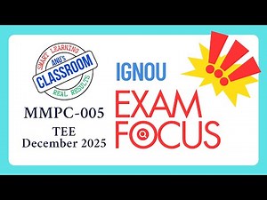 IGNOU MBA | Exam Focus | MMPC 005 | Important Units and Sections