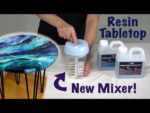 How To Finish A Wooden Tabletop With Resin ~ Trying Out A New Resin Mixer!