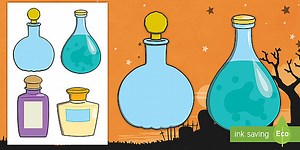 Editable Halloween Potion Bottles (Small)