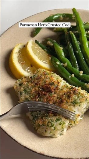 Parmesan Herb Crusted Cod🐟🧀